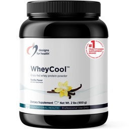 Designs for Health WheyCool - Grass Fed Whey Protein Powder Supplement with 22g Protein, May Support Athletes, Muscles + Energy - Non-GMO + Gluten-Free, Vanilla (30 Servings / 900g)