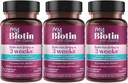 Produits de pureté MyBiotin ProClinical – Cheveux plus épais à partir de 3 semaines et combat rides - MB40X Biotine brevetée Vitamine B7 Matrix w/Astaxanthine - 40X Plus Soluble vs Biotine ordinaire, 90 Capsules de Veg