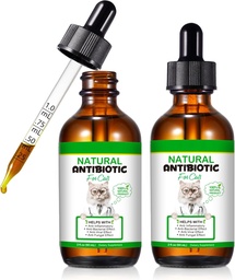 Cat Antibiotics, Antibiotics for Cats, Natural Cat Multivitamin Herbal Supplements 60ml-2pcs