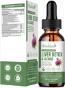 Liver Health Liquid Drops -Support Liver Cleanse Detox & Repair with Artichoke Milk Thistle Silymarin Extract, Dandelion,Turmeric, Berberine to Renew w/21 Potent Herb-Nutrients-60ml