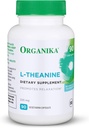 Organika L-Theanine Supplément 8 oz - 90 Capsules: 90 jours d'approvisionnement en L Biodisponible pour la relaxation, l'équilibre et le calme - Portions simples faciles à avaler