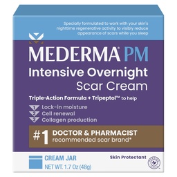 Mederma PM crème de cicatrice intensive de nuit - Traitement de la cicatrice avancé avec Tripeptol, fonctionne pendant que vous dormez