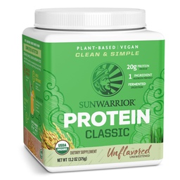 Sunwarrior Brown Rice Protein Powder with Bcaa & Amino Acids Raw Rice Protein Shake Gluten Free Low Carb Dairy Free | Plant Based Classic Sprouted Brown Rice Protein Powder Natural 375g