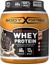 Forteresse du corps Poudre de protéines Whey, Cookies N' Creme, Sans aspartame, 60 G Protéines par portion, 2 Lbs