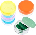 Small Pill Organizer Box, 5 Pcs Travel Pill Cases Holder Portable Daily Mini Pill Container No BPA Medicines Storage Containers for Purse Pocket Briefcase (Blue/Orange/Rose Red/Yellow/Green)