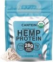 Organic Hemp Protein Powder, Plant Based and Vegan Protein Shake, Lactose and Dairy Free, Gluten Free, Clean and Natural- Unflavored (20 Servings)