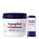Aquaphor thérapie avancée onguent de guérison protecteur de la peau (14 Oz) + bâton de guérison avec huile d'avocat et beurre de karité (0.65 Oz)