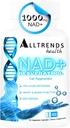 ALLTRENDS Santé Supplément NAD 1000mg.Résvératrol 500mg.TMG Triméthylglycine 500mg.Vitamines pour la régénération cellulaire, le coeur et le cerveau Fonction, réparation de l'ADN, longévité, énergie et stress oxydatif.