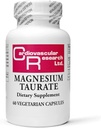 Recherche cardiovasculaire Taurat de magnésium 125 mg, 60 capsules, blanc crémeux
