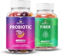 BeLive Digestive Bundle Probiotic et Gommies de fibre pour la santé digestive et Gut, sans sucre, végétalien