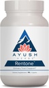 Ayush Herbs Rentone - Supplément de soutien au rein avec canneberge, pilules nettoyant le rein pour les femmes et les hommes, santé urinaire et fonction de la vésicule - 90 capsules végétariennes (1 comte)