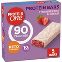Protéines Un 90 barres protéiques de calories, fraises et crème, Keto Friendly, 5 Ct, 4,8 oz