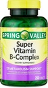 Convergence Spring Valley Super Vitamine B-Complex Comprimés Complément diététique, 250 CompteMétabolisme Soutien* Supplément diététique