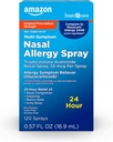 Amazon soins de base 24 heures Allergie Spray nasal, Triamcinolone Acétonide 55 mcg par vaporisateur, Allergie médecine, non somnolence, 0,57 fl oz (paquet de 1)