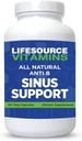 LifeSource Vitamins All Natural Anti-B Sinus Support – 14 All Natural Ingredients - 90 Capsules - Proprietary Formula