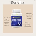 Acne Clear - Acne Pills Clear Skin - Acne Treatment - Cleanse & Detoxify - Anti-Acne Supplements for Men, Women & Teens – Hormonal and Cystic Acne Pills - 100% Natural Herbal Supplement