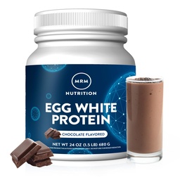 MRM Nutrition Egg White Protein - 23g Fat-Free Protein - 20 Servings | Free of Dairy & Gluten, Sugar Free Vanilla Flavored Powder, With Digestive Enzymes, and Soy, High Biological Value