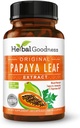 Papaya Leaf Extract Capsules 10X Strength - 60/600mg Veg Capsules- Blood Platelet, Bone Marrow & Spleen Support, Immune Gut & Super Digestive Health - Herbal Goodness (Pack of 6)