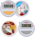 Distributeur Portable Pill Organizer avec bouchon de minuterie pour médicaments, suppléments et vitamines. Parfait pour voyager ou à la maison.