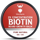 Baume de barbe pour homme et conditionnement de cire de barbe - Fabriqué avec l'huile de ricin ingrédients naturels et biologiques - Hydrates et épaississement des cheveux faciaux- 2 Ounce Tin (Vanilla)