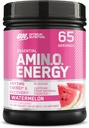 Optimum Nutrition Amino Energy - Pré-entraînement avec du thé vert, BCAA, acides aminés, Keto Friendly, extrait de café vert, poudre d'énergie - pastèque, 65 portions (paquetage mai Vary)