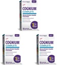 Natrol Cognium Complete, Brain Health Dietary Supplement, Improves Memory & Clarity, Drug Free, 100mg, 60 Capsules (Pack of 3)