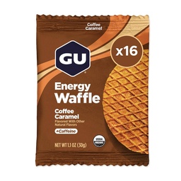 GU Energy Stroopwafel Caramel Coffee Sports Nutrition Waffle, Caffeine Included, and Kosher Dairy, On-The-Go Energy for Any Workout, 16 Count