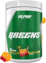 Alpha Supps - Alpha Greens Supplement | Fruit & Vegetable Superfood Powder | Over 40 Natural Plant Based Ingredients | Prebiotic & Probiotic Digestive Support Blend - 30 Servings (Orange Cherry)