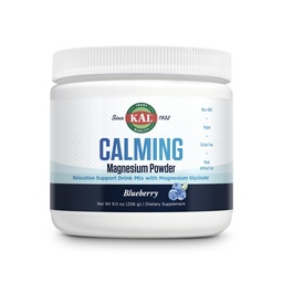 KAL Calmant poudre de magnésium - supplément de magnésium de saveur bleue - haute absorption, support de relaxation, pas de sucre ajouté, végétalien, sans gluten, fait sans soja - 40 portions, 9 oz