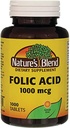 Nature's Blend Folic Acid 1000 mcg 1,000 mcg 1000 Tabs