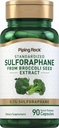 Pipping Rock Sulforaphane Supplément Capsules $ 400mcg $ 90 Pills $ de Brocoli Seed Extract $ Non-OGM, sans gluten
