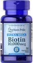La fierté de Puritan Ultra Mega Biotin 10000 Mg 50 Compte