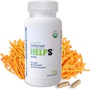 Supplément de champignons Cordyceps Bio - 1000mg Cordyceps Militaris Extract - 100% naturel, réel et pur - Beta-Glucan - Support à base de plantes pour l'énergie et la santé immunitaire - 60 capsules