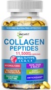 Collagène Peptides Softgels, Multi Collagène Peptide avec/ Glucosamine Chondroïtine MSM Biotine, Complexe de Collagène Peptides Hydrolysé pour femmes soutient les articulations de ongles de cheveux de peau Bones Gut Health, non-OGM