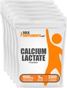 BulkSupplements.com Poudre de lactate de calcium - Poudre de supplément de calcium, grade alimentaire - Sans gluten et pur, 1,5g par portion, 1kg (paquet de 5) (11 lbs)