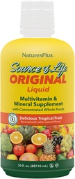 NaturesPlus Source de vie Fruits liquides et tropicaux - 30 fl oz, paquet de 3 - Multivitamines et suppléments minéraux - Sans gluten, végétarien - 90 portions totales