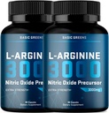 L-Arginine 3000mg Nitric Oxide Supplement for Men and Women – Non-GMO Vegan Capsules with Beet Root for Circulation, Endurance, Energy, Stamina, Performance and Workout Support – 90 Caps