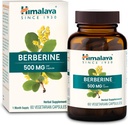 Himalaya Berberine - Supplément à base de plantes pour soutenir le métabolisme normal, l'immunité et la santé digestive - Vegan, sans gluten, 500 mg, 60 capsules végétariennes