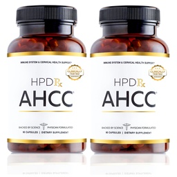 HPD Rx Premium AHCC & Shiitake Mushroom 1100 mg par supplément de service, Booster d'immunité naturelle, maintient l'activité des cellules tueuses naturelles.