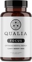 Qualia Focus Brain Booster Supplement | A Powerful Nootropic Designed to Deliver Sustained Mental Energy, Alertness, Concentration & Memory | with Ginkgo Biloba, L-Theanine Plus | 1 Month Supply