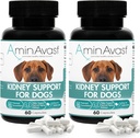 AminAvast Supplément de soutien au rein pour chiens, 1000mg 2-Pack - Promotion de la fonction rénale naturelle - Aides à la santé et à la vitalité des reins vieillissants - Facilement administré - 60 gélules