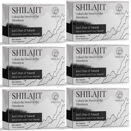 30 000 MG Shilajit Comprimés, 100% Shilajit Pure, Himalayan Organic, Shilajit pour hommes et femmes riches en acide fulvic & 85+ Trace Minerals, Supplément Shilajit pour système d'énergie et d'immunissance, 360 Count