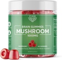 FIOR Mushroom Gummy Total 10 Mushroom Blend Supplement, 60 Count, 10 Mushroom Complex, Lions Mane, Chaga, Cordyceps, Reishi Extract, Mushroom Supplement Mushroom Gummies