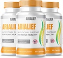 (3 Pack) Arialief Sciatica Capsules de soutien, Arialief Advanced Formula Sciatica Relief Supplément, Nerve Relief Supplément, Extra Strength Sciatic Nerve Soining Formula Capsules (180 Capsules)