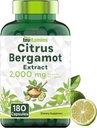 tnvitamins Citrus Bergamot 2000mg - 180 Capsules | Ultra Potent Citrus Bergamot Supplement 2000 mg Per 1 Capsule Serving | 6 Month Supply! | Non-GMO | Made in The USA!