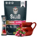 Salud 2-in-1 Sleep Aid + Calm Drink Mix, Prickly Pear Flavor, Melatonin, Magnesium, Saffron Extract, L-Theanine, Non-GMO, Gluten Free, Vegan, Low Calorie, 1g of Sugar (15 Servings)