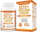 Capsules de vinaigre de cidre de pomme et Keto purement optimisées - Supplément de cétones exogènes avec la mère pour le soutien de la kétose, mode de vie sain et bien-être général - 90 Capsules