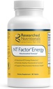 Researched Nutritionals NT Factor Energy - Advanced Mitochondrial Formula to Promote Cellular Health, ATP Production, Energy & Brain Health (90 Tablets)