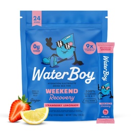 Waterboy Weekend Recovery (en anglais seulement) 3 200mg Électrolyte Powder Packets (en anglais seulement) Ginger + L-Theanine + Vitamines (en anglais seulement) Pas de sucre, tout naturel, sans gluten