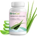 AloeCure Daily Probiotics 10 milliards d'UFC pour le soutien digestif 8 souches, 6 prébiotiques et enzymes - Supplément digestif avec bromélain pour les femmes et les hommes - Gut Support, Relief digestif, 30 capsules